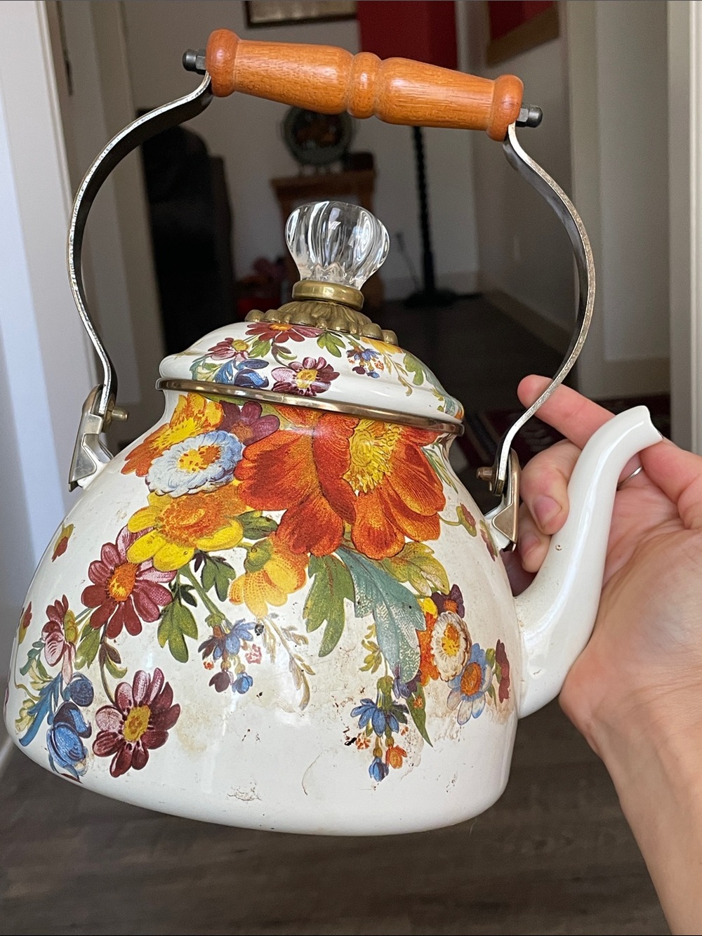 Mackenzie Childs Floral Tea Pot